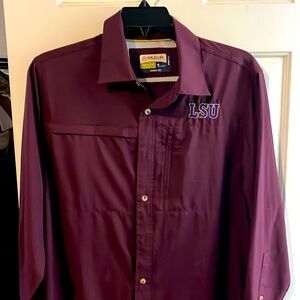 Mens size medium Magellan LSU long sleeve, button-down